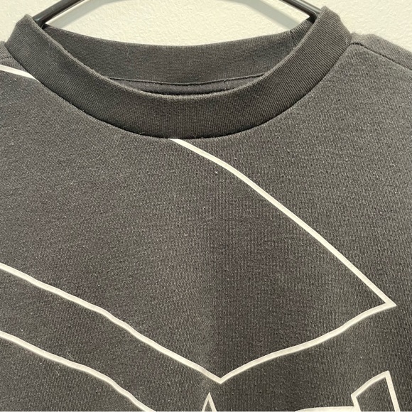 Adidas Crew Neck Pullover Logo Sweater Men’s Size Medium Black & White - Picture 4 of 7